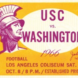 1966 USC vs. Washington Football Ticket Art